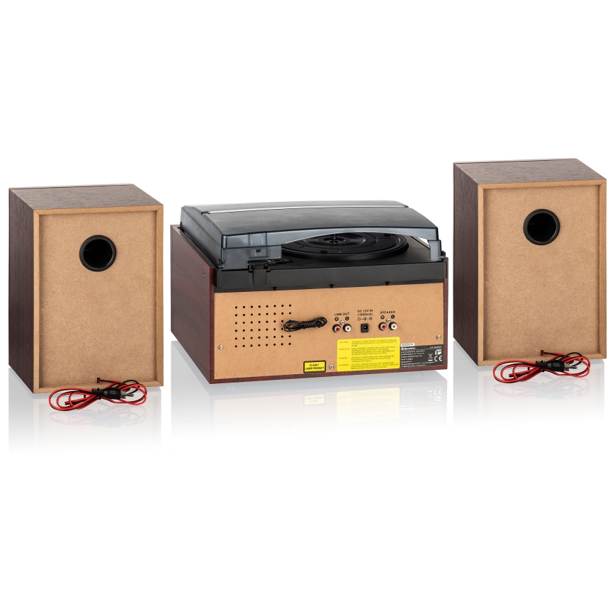 Roadstar HIF-8892 EBT - Sistema Hi-Fi con giradiscos, reproductor de CD y casete, 64W/230V + mando a distancia