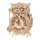 RoboTime - Reloj mecánico de madera 3D con forma de búho 1xAA