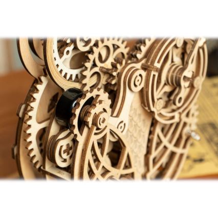 RoboTime - Reloj mecánico de madera 3D con forma de búho 1xAA