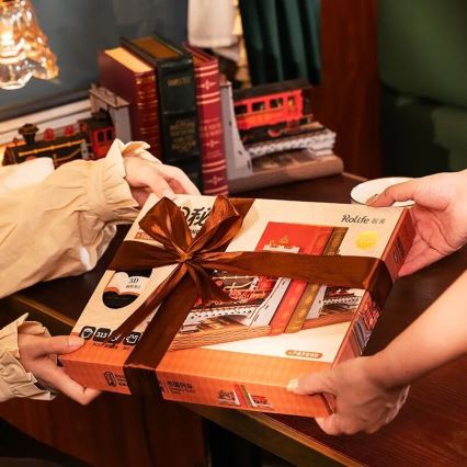 RoboTime - Rompecabezas 3D Sujeta-libros Tren de vapor histórico