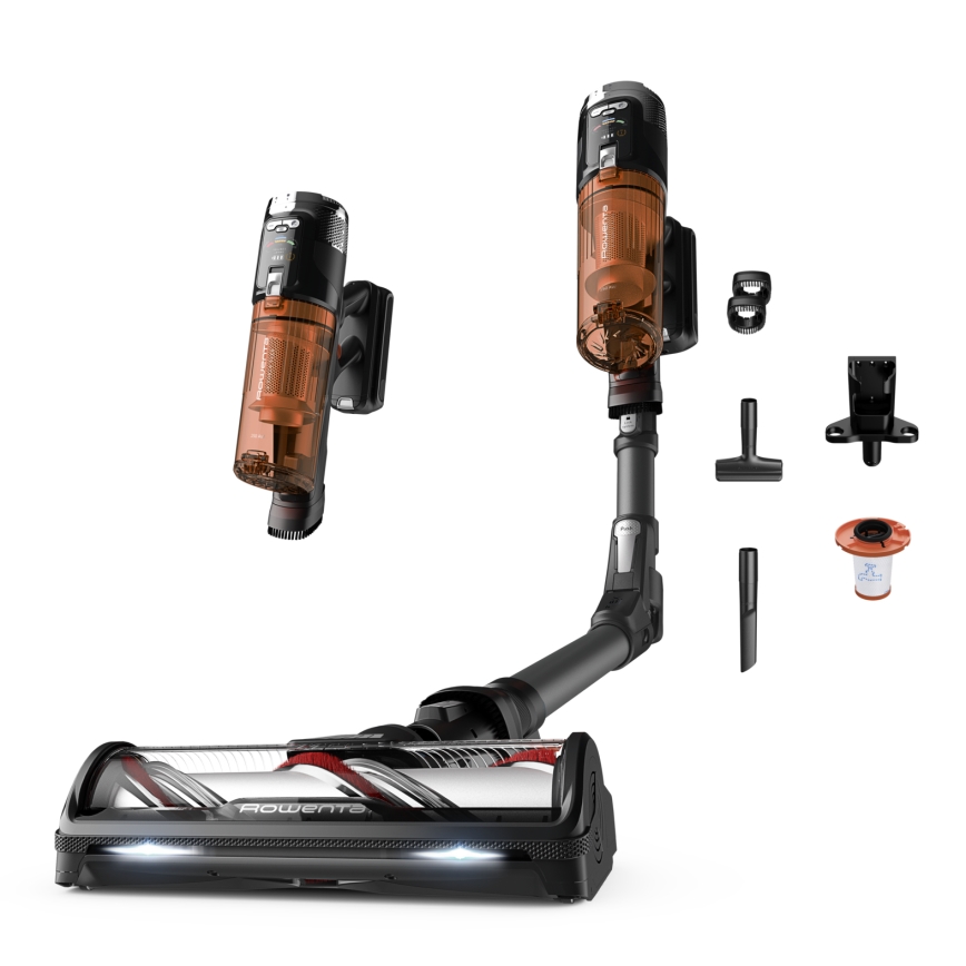 Rowenta - Aspirador escoba 2 en 1 X-FORCE FLEX, 380 W / 25,2 V, negro, 2000 mAh