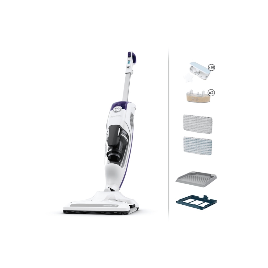 Rowenta - Aspiradora con mopa a vapor 2 en 1 CLEAN&STEAM
