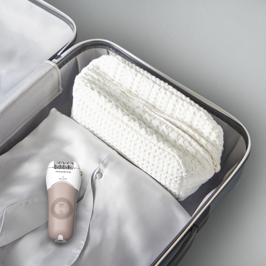 Rowenta - Depiladora WET&DRY 4,5W/5V 600 mAh beige/dorada