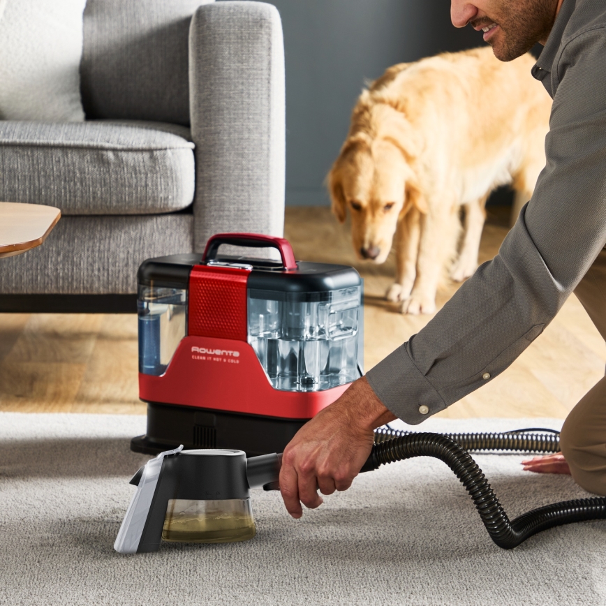 Rowenta - Limpiador de alfombras y tapicerías CLEAN IT HOT & COLD ANIMAL 1150W/230V