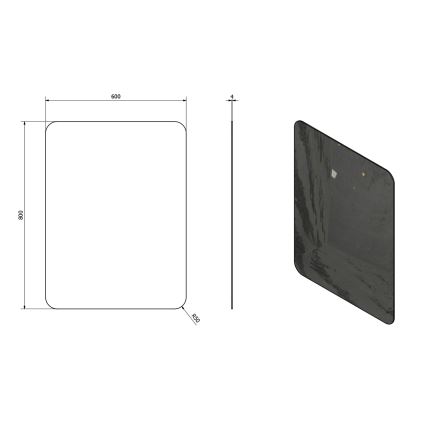 Sapho - Espejo ISHAPE 60x80 cm
