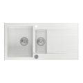 Sapho - Fregadero de cocina 48x96 cm granito/blanco
