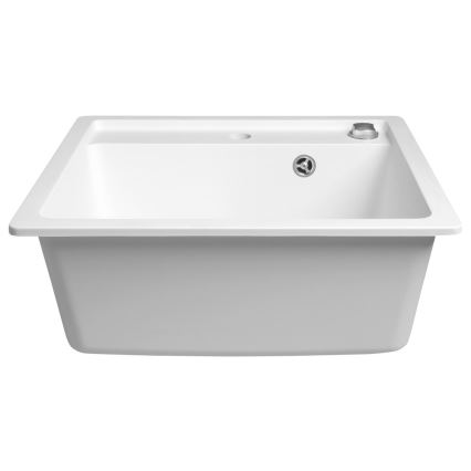 Sapho - Fregadero de cocina 53 x 50 cm granito/blanco