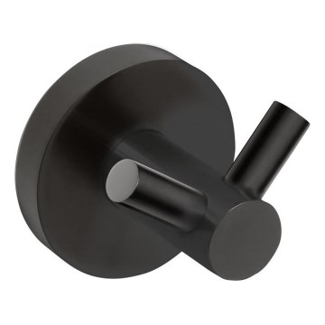 Sapho - Gancho de pared doble X-ROUND 5x5,5 cm negro