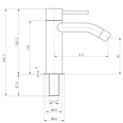 Sapho - Grifo de lavabo SMALL 14,5 cm cromado brillante