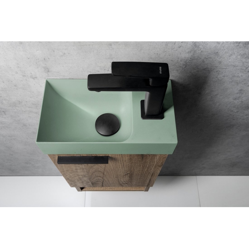 Sapho - Grifo de lavabo TURSI 15 cm negro mate