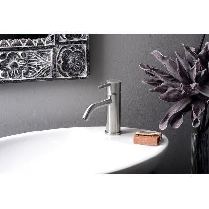 Sapho - Grifo para lavabo MINIMAL 15,8 cm acero inoxidable
