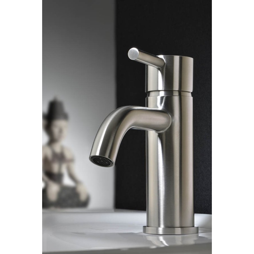 Sapho - Grifo para lavabo MINIMAL 15,8 cm acero inoxidable