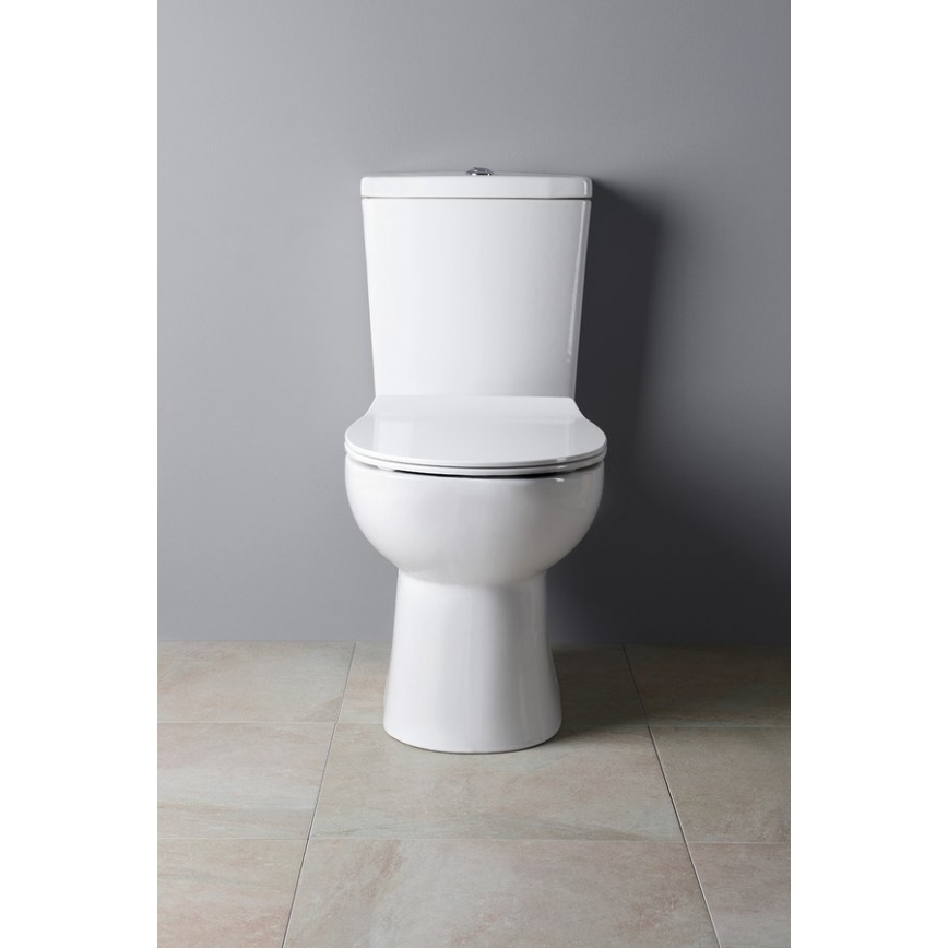 Sapho - Inodoro combinado con rociador bidé, desagüe posterior, cerámica/blanco