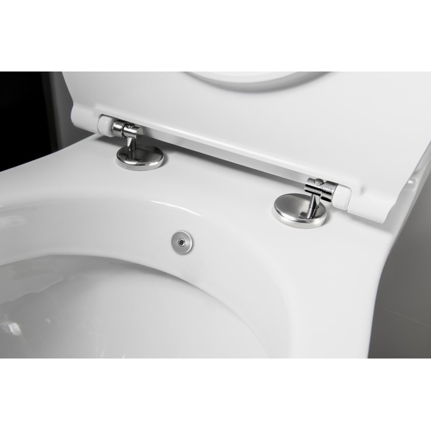 Sapho - Inodoro combinado con rociador bidé, desagüe posterior, cerámica/blanco