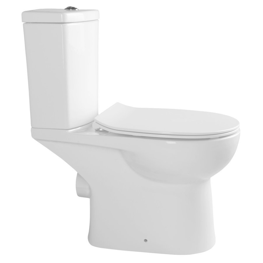 Sapho - Inodoro combinado con salida posterior, cerámica/blanco