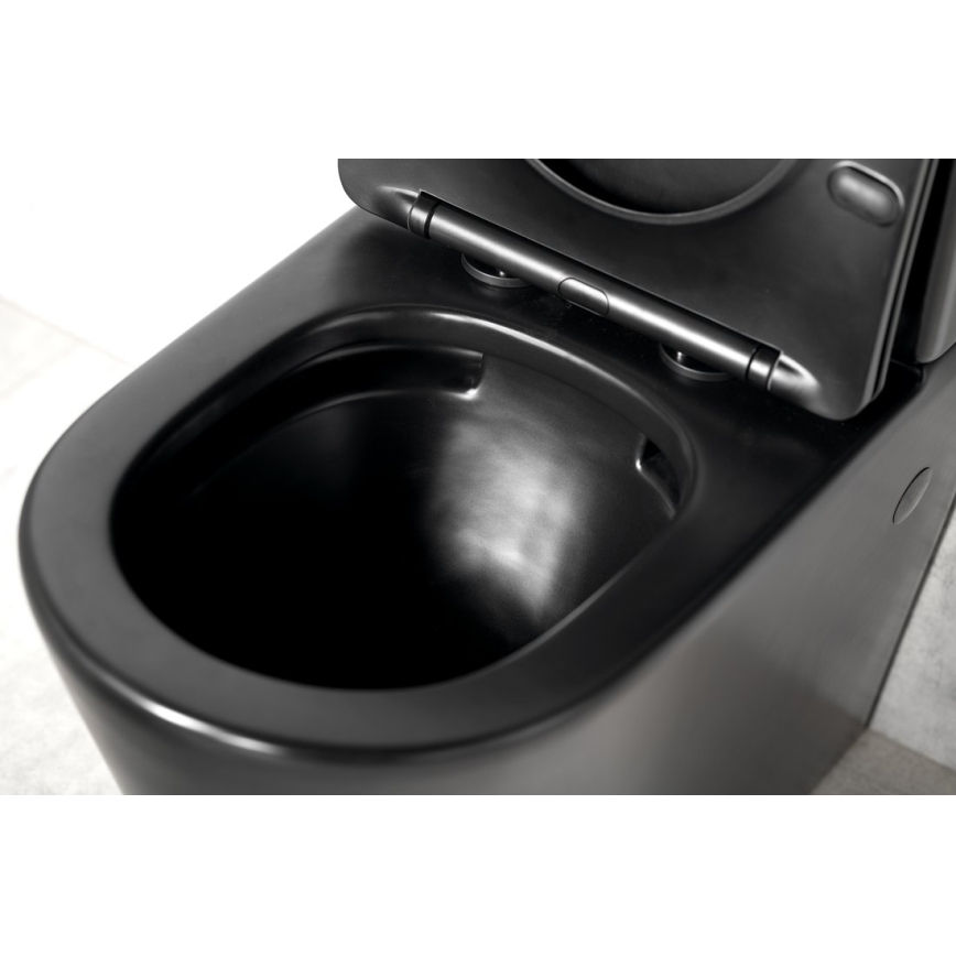 Sapho - inodoro combinado PACO cerámica/negro