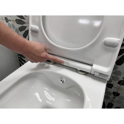 Sapho - Inodoro suspendido con rociador bidé AVVA CLEANWASH cerámica/blanco