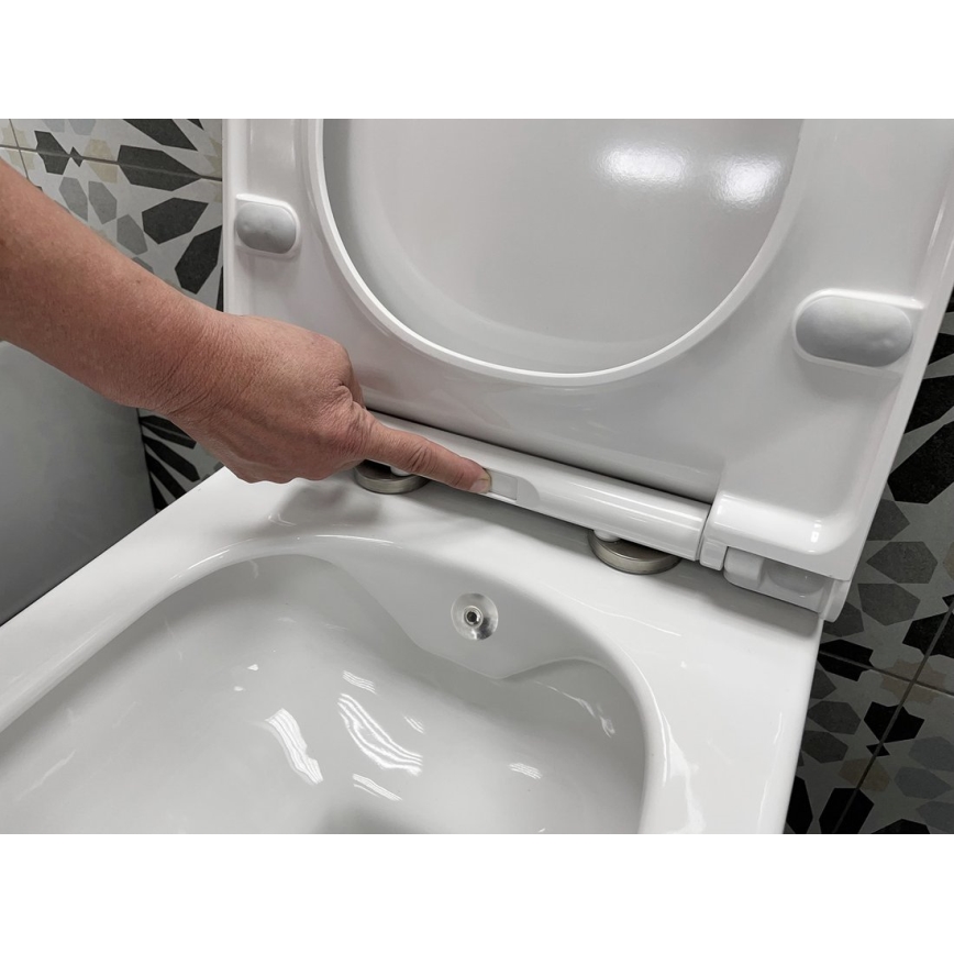 Sapho - Inodoro suspendido con rociador bidé AVVA CLEANWASH cerámica/blanco