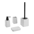 Sapho - Juego de baño 4 piezas blanco/negro