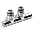Sapho - Kit de válvulas de conexión para instalación central TWIN, cromo brillante
