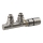 Sapho - Kit termostático para conexión central TWIN, acero inoxidable mate