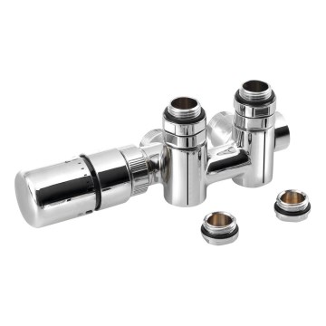Sapho - Kit termostático para conexión central TWIN COMBI, izquierdo / cromo brillante