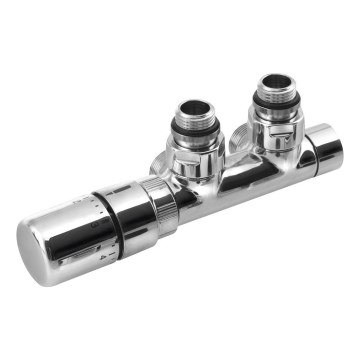 Sapho - Kit termostático para conexión central TWIN izquierdo/cromo brillante