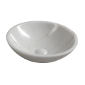Sapho - Lavabo de encimera BLOK Ø 40 cm mármol/blanco