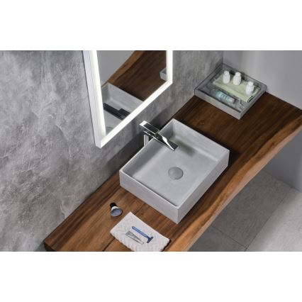 Sapho - Lavabo de encimera FORMIGO 47,5x36,5 cm hormigón/gris
