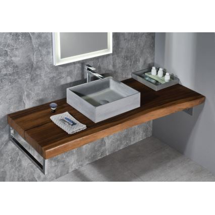 Sapho - Lavabo de encimera FORMIGO 47,5x36,5 cm hormigón/gris