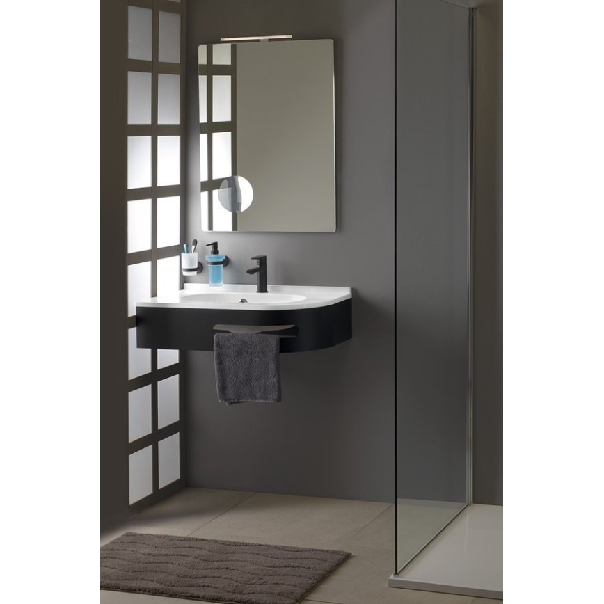 Sapho - Lavabo empotrado de esquina PULSE 75x43 cm mármol/blanco
