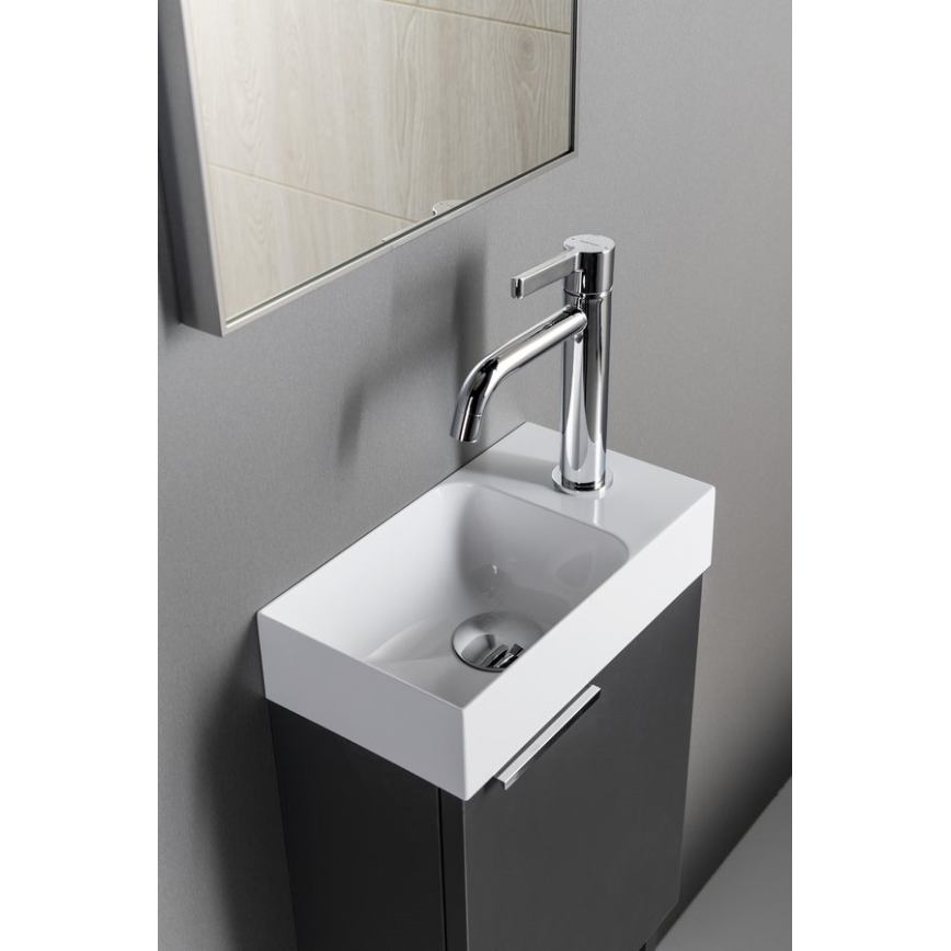 Sapho - Lavabo mural PICCOLINO 30x17 cm lado derecho/mármol fundido/blanco