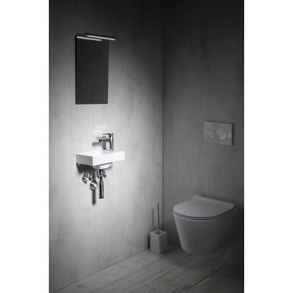 Sapho - Lavabo mural PICCOLINO 30x17 cm lado derecho/mármol fundido/blanco