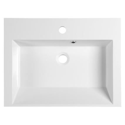 Sapho - Lavabo para encimera ORINOKO 60x45 cm mármol/blanco