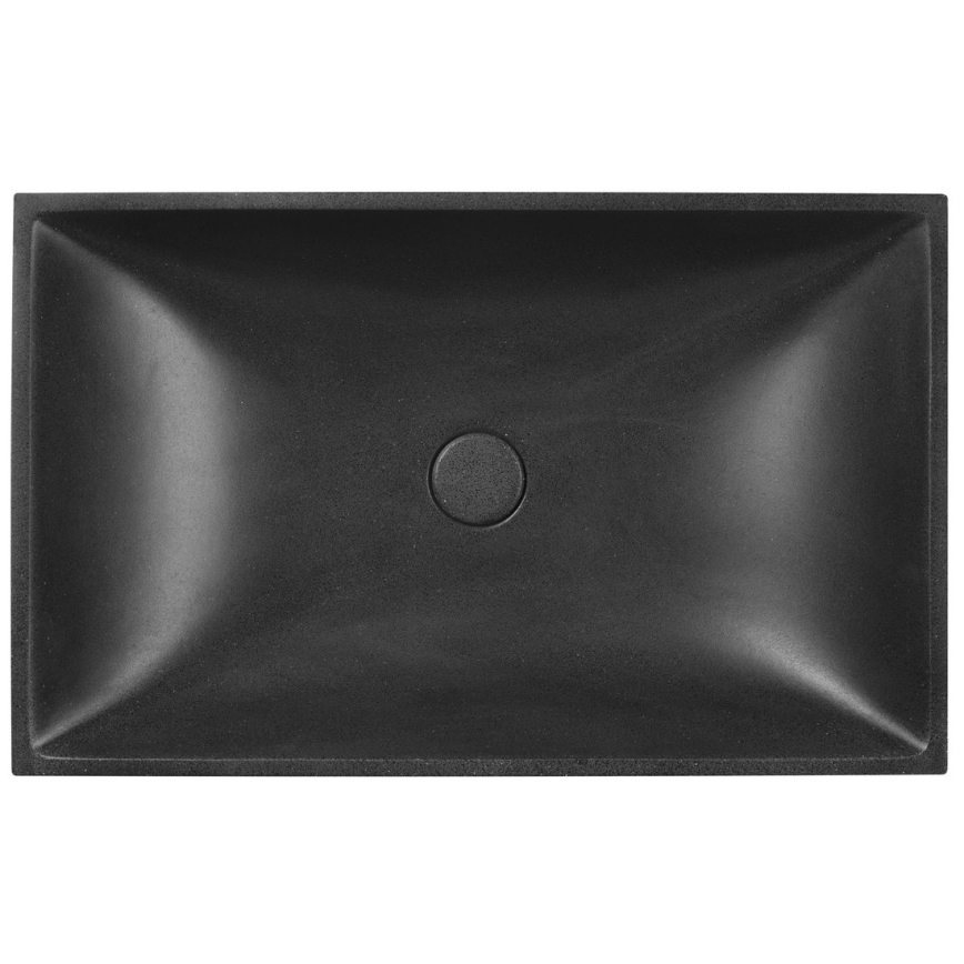 Sapho - Lavabo sobre encimera 58x36 cm hormigón/negro
