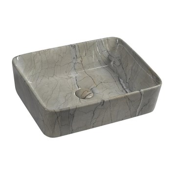 Sapho - Lavabo sobre encimera DALMA 47,5x37,5 cm cerámica/gris