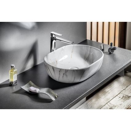 Sapho - Lavabo sobre encimera DALMA 59x42 cm cerámica/Carrara