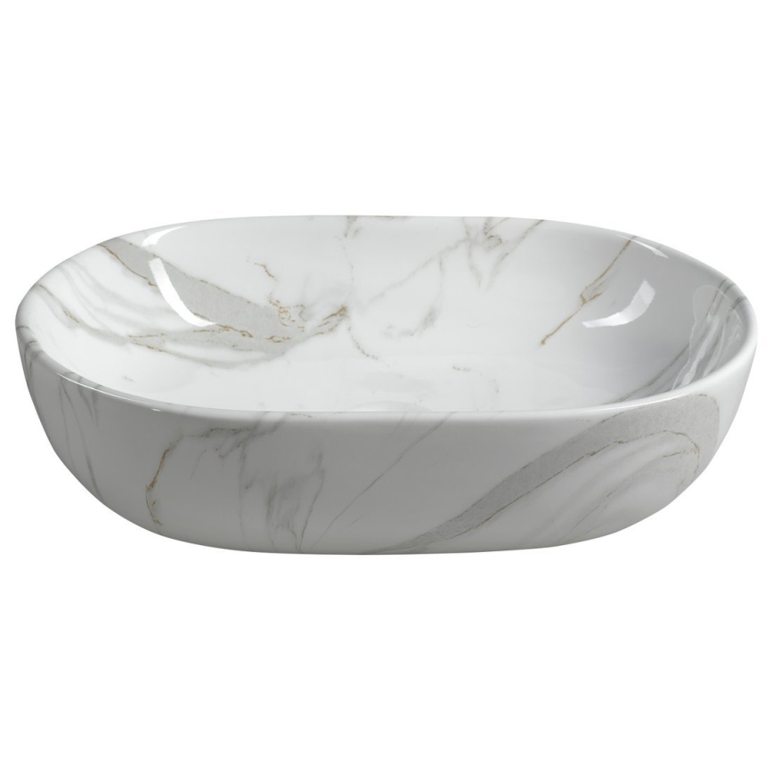 Sapho - Lavabo sobre encimera DALMA 59x42 cm cerámica/Carrara