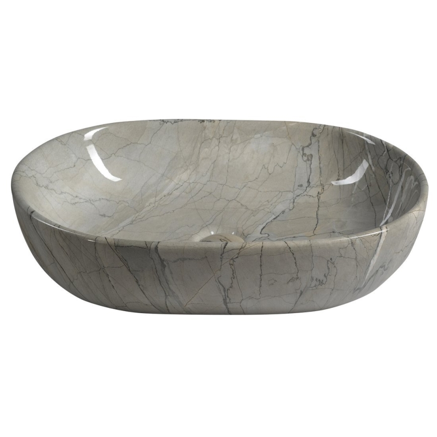 Sapho - Lavabo sobre encimera DALMA 59x42 cm cerámica/gris