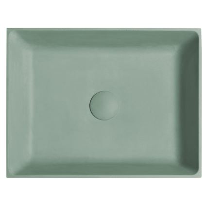 Sapho - Lavabo sobre encimera FORMIGO 47,5x36,5 cm hormigón/verde