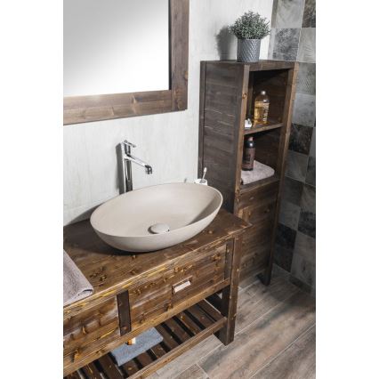 Sapho - Lavabo sobre encimera FORMIGO 60x40 cm hormigón/beige