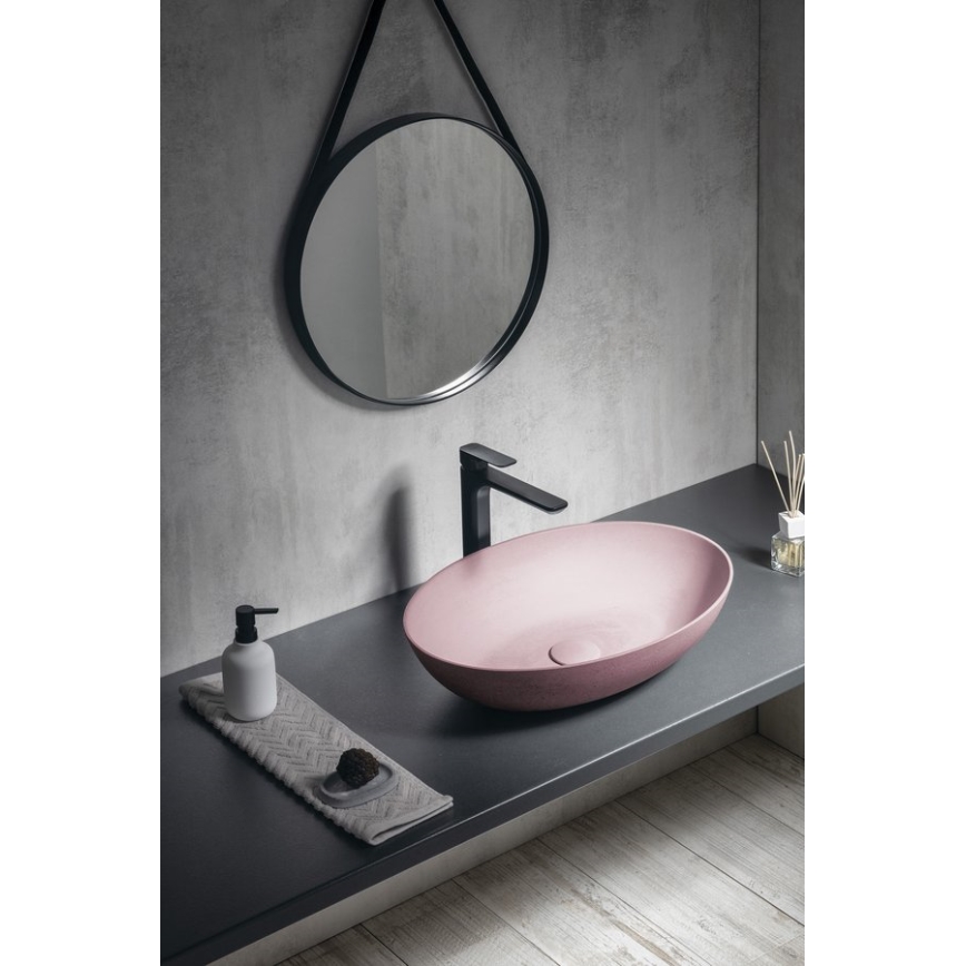 Sapho - Lavabo sobre encimera FORMIGO 60x40 cm hormigón/rosa