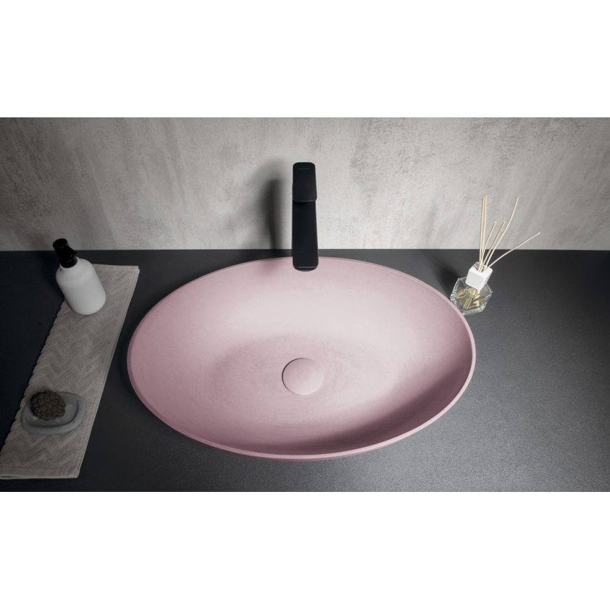 Sapho - Lavabo sobre encimera FORMIGO 60x40 cm hormigón/rosa