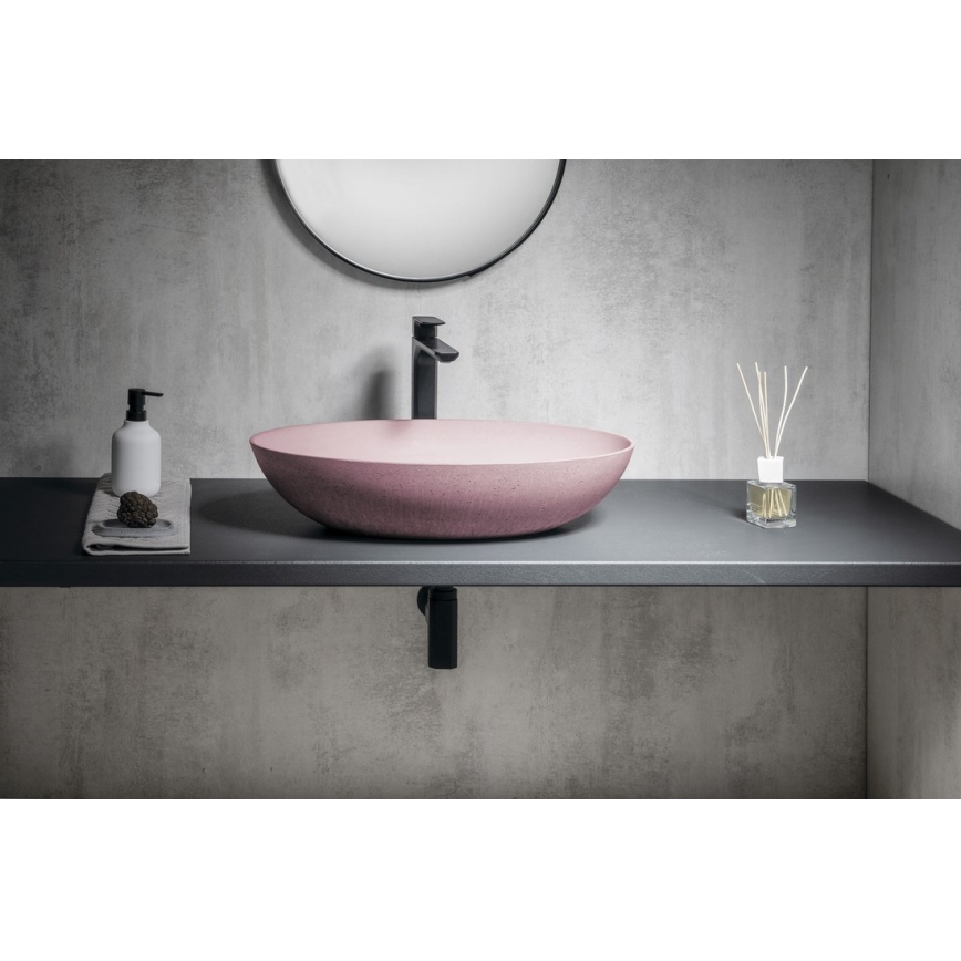 Sapho - Lavabo sobre encimera FORMIGO 60x40 cm hormigón/rosa