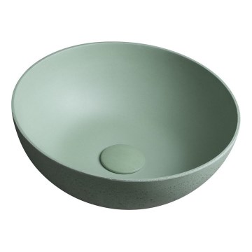 Sapho - Lavabo sobre encimera FORMIGO, diámetro 39 cm, hormigón/verde