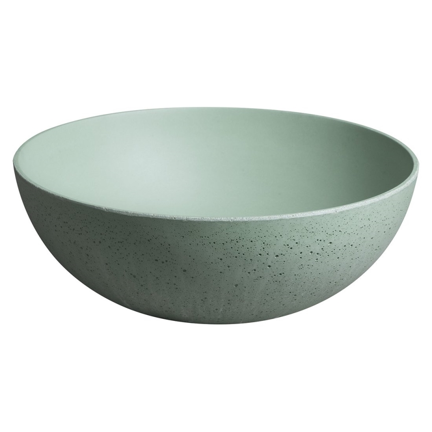 Sapho - Lavabo sobre encimera FORMIGO, diámetro 39 cm, hormigón/verde