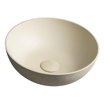 Sapho - Lavabo sobre encimera FORMIGO, Ø 39 cm, hormigón/beige