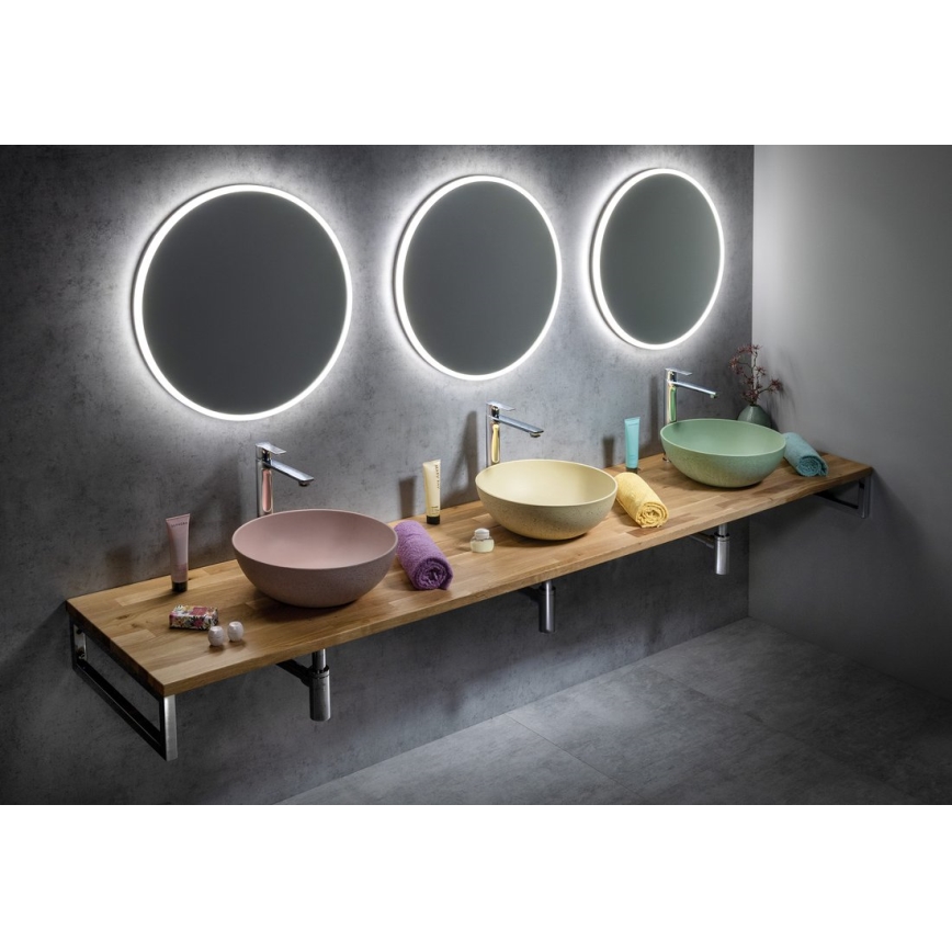 Sapho - Lavabo sobre encimera FORMIGO, Ø 39 cm, hormigón/beige