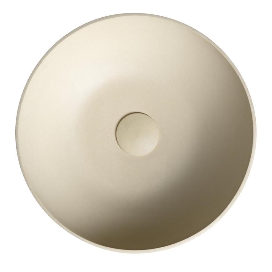 Sapho - Lavabo sobre encimera FORMIGO, Ø 39 cm, hormigón/beige
