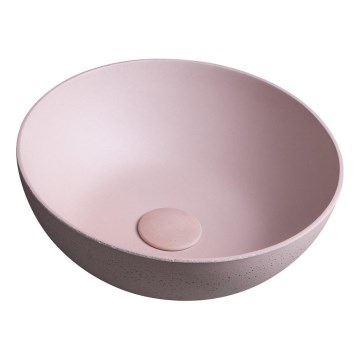 Sapho - Lavabo sobre encimera FORMIGO Ø 39 cm hormigón/rosa